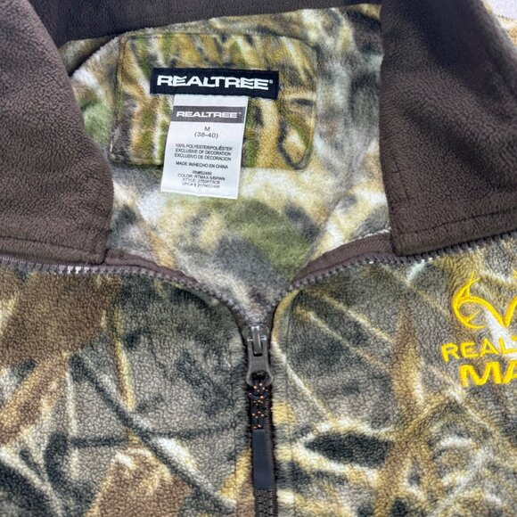 Realtree Max-5 Camouflage Jacket Men's Medium Long Sleeve Fleece Full Zip - Picture 4 of 8